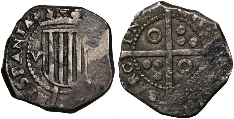 Spain, Felipe IV el Grande (1621-65), Catalan Revolt, Barcelona, silver 5- Sueld...