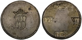 Spain, Majorca, Ferdinand VII (1808-33), silver 30-Sueldos, 1808, punchmarks 30.S/FER./VII/1808, rev. recessed crowned shield, 26.79g (KM C L7.2). Ver...