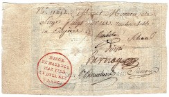 France, Mayence, Siege Issue, banknote, 20 Livres over 10 Livres, 1793, 20 Livres handwritten on the reverse of a 10 Livres banknote of December 16th ...