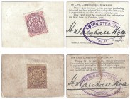 South Africa, Bulawayo, banknotes, 1900 (2), both consisting of postage stamps affixed to cardboard, 6 Pence, Type II (S.664); Halfcrown (S.667). The ...