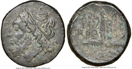 SICILY. Syracuse. Hieron II (ca. 275-215 BC). AE litra (19mm, 11h). NGC Choice VF. Head of Poseidon left, wearing taenia / ΙΕΡΩ-ΝΟΣ/A, trident head, d...