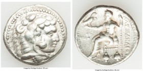 MACEDONIAN KINGDOM. Alexander III the Great (336-323 BC). AR tetradrachm (27mm, 16.89 gm, 11h). About Fine. Early posthumous issue of Tyre, by Laomedo...