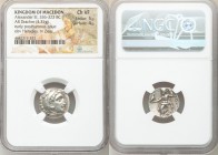 MACEDONIAN KINGDOM. Alexander III the Great (336-323 BC). AR drachm (17mm, 4.31 gm, 11h). NGC Choice VF 5/5 - 4/5. Early posthumous issue of 'Colophon...