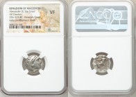 MACEDONIAN KINGDOM. Alexander III the Great (336-323 BC). AR drachm (16mm, 12h). NGC VF. Posthumous issue of 'Colophon', ca. 310-301 BC. Head of Herac...