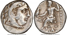 MACEDONIAN KINGDOM. Alexander III the Great (336-323 BC). AR drachm (17mm, 12h). NGC VF. Posthumous issue of Abydus, ca. 310-301 BC. Head of Heracles ...