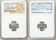 MACEDONIAN KINGDOM. Alexander III the Great (336-323 BC). AR drachm (16mm, 12h). NGC VF. Posthumous issue of 'Colophon', ca. 310-301 BC. Head of Herac...