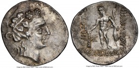 THRACIAN ISLANDS. Thasos. Ca. 2nd-1st centuries BC. AR tetradrachm (36mm, 11h). NGC Choice XF, brushed. Ca. 148-90/80 BC. Head of Dionysus right, crow...