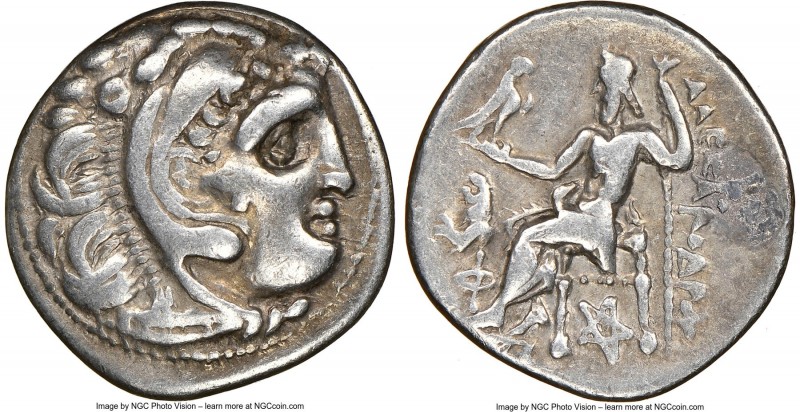 THRACIAN KINGDOM. Lysimachus (305-281 BC). AR drachm (19mm, 12h). NGC Choice Fin...