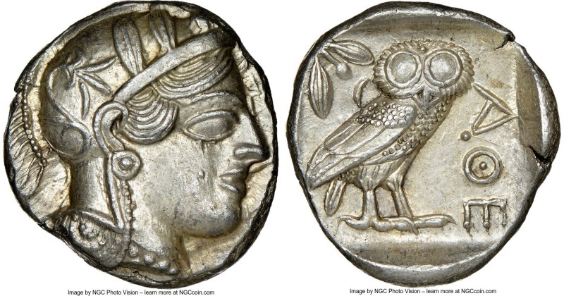 ATTICA. Athens. Ca. 440-404 BC. AR tetradrachm (25mm, 17.21 gm, 1h). NGC Choice ...