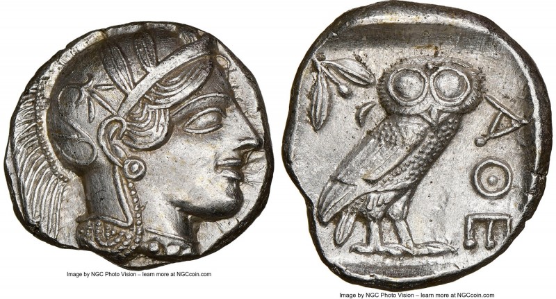 ATTICA. Athens. Ca. 440-404 BC. AR tetradrachm (25mm, 17.17 gm, 9h). NGC Choice ...