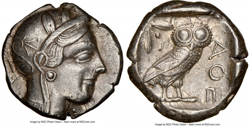 ATTICA. Athens. Ca. 440-404 BC. AR tetradrachm (24mm, 17.14 gm, 3h). NGC XF 5/5 ...