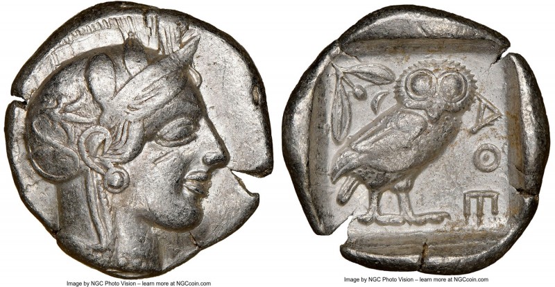 ATTICA. Athens. Ca. 440-404 BC. AR tetradrachm (26mm, 17.14 gm, 1h). NGC Choice ...