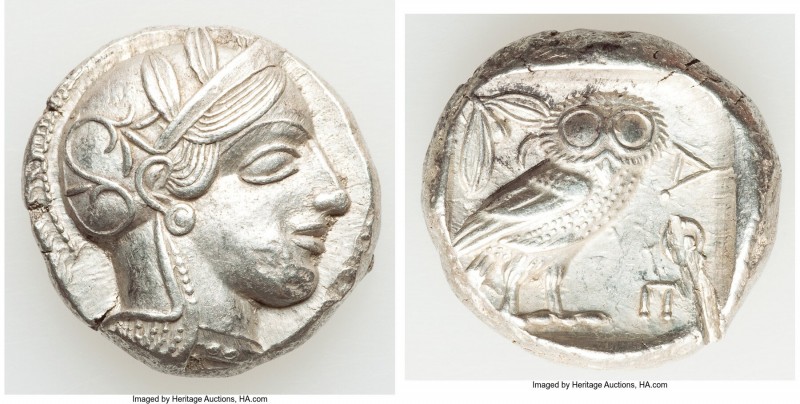 ATTICA. Athens. Ca. 440-404 BC. AR tetradrachm (24mm, 17.19 gm, 4h). AU, brushed...