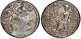 SELEUCID KINGDOM. Philip I Philadelphus (ca. 95/4-76/5 BC). Aulus Gabinius, as Proconsul (57-55 BC) AR tetradrachm (26mm, 1h). NGC XF. Posthumous issu...