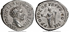 Marcus Aurelius (AD 161-180). AR denarius (19mm, 11h). NGC XF. Rome, AD 161-162. IMP M AVREL ANTONINVS AVG, bare head of Marcus Aurelius right / PROV ...