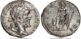 Septimius Severus (AD 193-211). AR denarius (17mm, 12h). NGC XF. Rome, AD 198-200. L SEPT SEV AVG IMP-XI PART MAX, laureate head of Septimius Severus ...