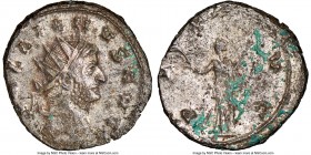 Gallienus (AD 253-268). BI antoninianus (20mm, 5h). NGC AU, Silvering. Milan, AD 260-268. GALLIENVS AVG, radiate head of Gallienus right / PAX AVG, Pa...