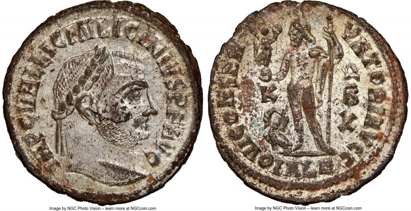 Licinius I (AD 308-324). AE follis or BI nummus (20mm, 3.23 gm, 12h). NGC MS 4/5...