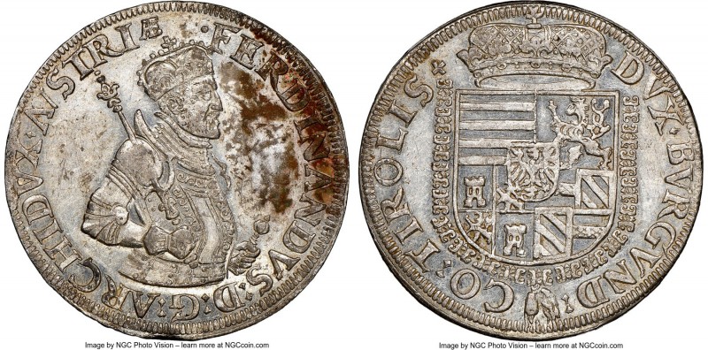 Archduke Ferdinand Taler ND (1564-1595) UNC Details (Environmental Damage) NGC, ...