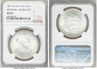 Republic Souvenir Peso 1897 MS64 NGC, Gorham mint, KM-XM2. Type II, date closely spaced, star below "97" baseline.

HID09801242017

© 2020 Heritag...