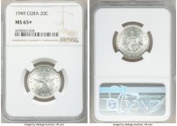 Republic 20 Centavos 1949 MS65+ NGC, Philadelphia mint, KM13.2. 

HID09801242017

© 2020 Heritage Auctions | All Rights Reserved