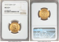 Republic gold 5 Pesos 1915 MS62+ NGC, Philadelphia mint, KM19. AGW 0.2419 oz. 

HID09801242017

© 2020 Heritage Auctions | All Rights Reserved