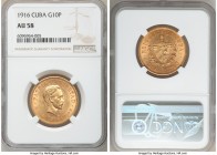 Republic gold 10 Pesos 1916 AU58 NGC, Philadelphia mint, KM20. Edge bump on reverse. AGW 0.4838 oz. 

HID09801242017

© 2020 Heritage Auctions | A...