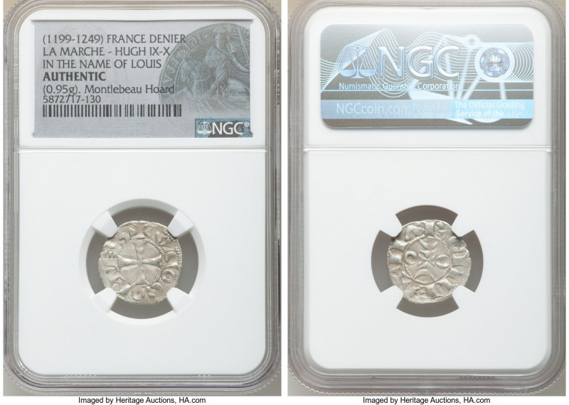 La Marche. Hugh IX-X 3-Piece Lot of Certified Deniers ND (1199-1249) NGC, Averag...