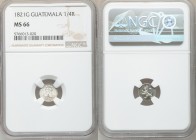 Ferdinand VII 1/4 Real 1821-G MS66 NGC, Nueva Guatemala mint, KM72. Bright and reflective with minor toning. 

HID09801242017

© 2020 Heritage Auc...