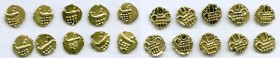 Cochin 10-Piece Lot of Uncertified gold Fanams ND (17th-18th Century) AU, Fr-1504. Average size 7mm. Average weight 0.38gm. Sold as is, no returns. 
...