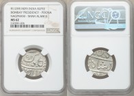 British India. Bombay Presidency 3-Piece Lot of Certified Rupees FE 1239 (1829) MS62 NGC, Poona mint, KM325 (under Maratha Confederacy). Nagphani mint...