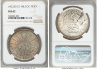 Republic Peso 1902 Zs-FZ MS62 NGC, Zacatecas mint, KM409.3. Autumnal toning with couple of black streaks on reverse. 

HID09801242017

© 2020 Heri...