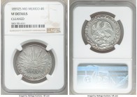 Republic 3-Piece Lot of Certified Assorted Issues NGC, 1) 4 Reales 1859 Zs-MO - VF Details (Cleaned), Zacatecas mint, KM375.9 2) 1/2 Real 1824 Mo-JM -...