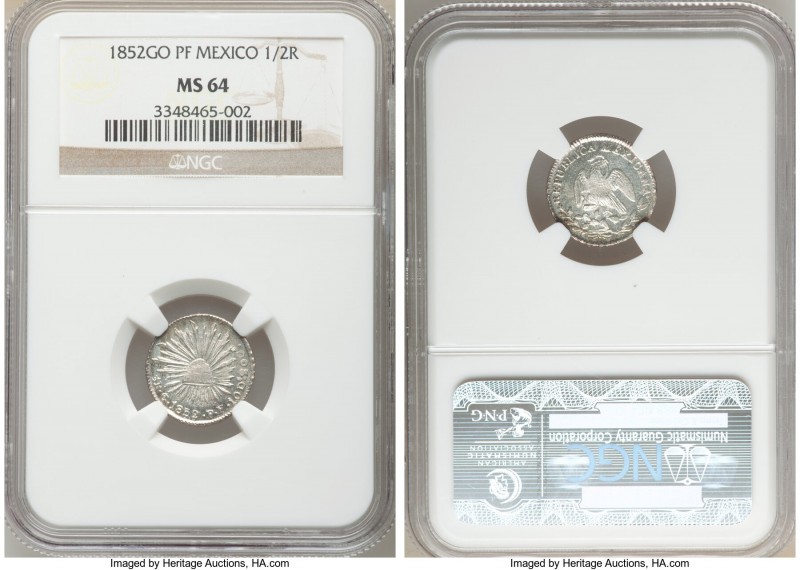 Republic 3-Piece Lot of Certified Assorted Issues NGC, 1) 1/2 Real 1852 Go-PF - ...