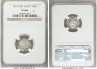 Republic 3-Piece Lot of Certified Assorted Issues NGC, 1) 1/2 Real 1852 Go-PF - MS64 NGC, Guanajuato mint, KM370.7 2) Real 1830 Mo-JM - MS63 NGC, Mexi...