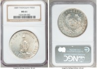 Republic Peso 1889 MS61 NGC, KM5. One year type. Unknown quantity melted. 

HID09801242017

© 2020 Heritage Auctions | All Rights Reserved