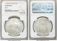 Charles III 8 Reales 1778 LM-MJ AU Details (Bent) NGC, Lima mint, KM78. Residual luster. 

HID09801242017

© 2020 Heritage Auctions | All Rights R...