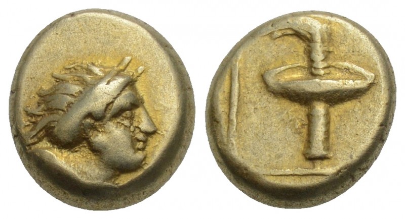 Greek
Coins LESBOS. Mytilene. EL Hekte (Circa 377-326 BC). 2.5gr 10.8mm
Obv: P...