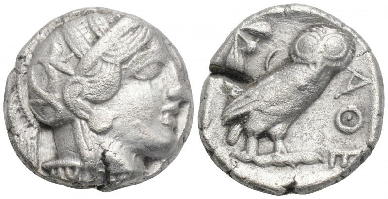 Greek
 ATTICA, Athens. Circa 454-404 BC. AR Tetradrachm 16.7gr 24.5mm
Helmeted h...