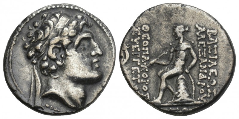 Greek Coins 
Seleukid Kingdom. Alexander I Balas. Drachm. 151-149 BC. Antioch 3....