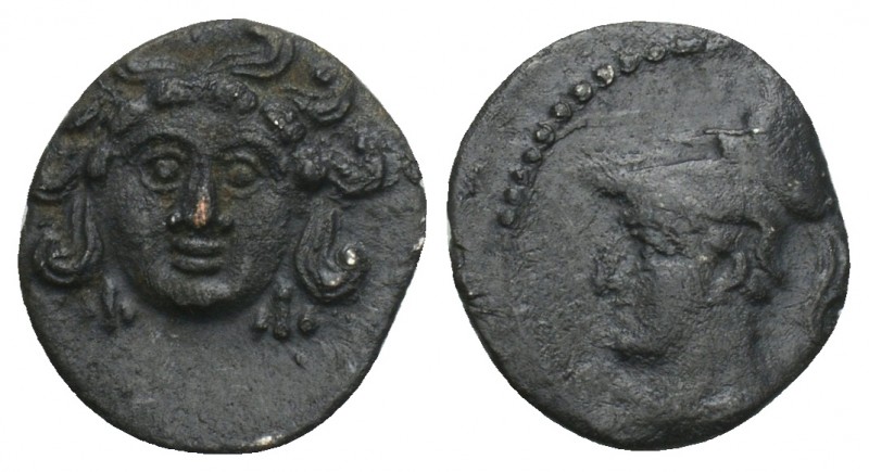Greek
CILICIA, Uncertain mint. Circa 4th century BC. AR Obol 0.5gr. 11mm
Facin...
