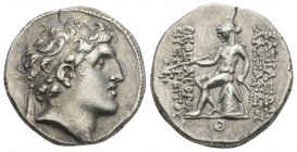 Greek
Seleukid Empire, Alexander I Balas AR Drachm. Antioch on the Orontes, 4gr. 17.8mm
undated issue struck 151-149 BC. Diademed head to right / Ap...