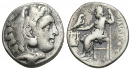 GREEK COINS
Kings of Macedon. Kolophon. Philip III Arrhidaeus 323-317 BC.Drachm AR 4.2gr. 17.1mm
In the name and types of Alexander III. Struck unde...