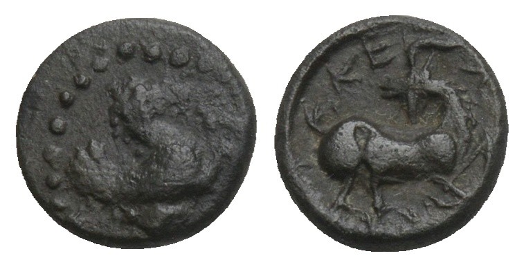 Greek

Cilicia. Kelenderis circa 300-270 BC. Hemiobol AR 0.4gr. 6.9mm
Forepar...