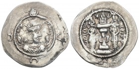 Greek 
Sasanian Kings of Persia. Khusrau II (590-628). AR Drachm 4.1gr 30.7mm