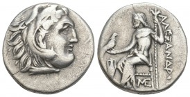 Greek
Kingdom of Macedon, Antigonos I Monophthalmos AR Drachm. 4.1gr. 18.5mm
In the name and types of Alexander III. Lampsakos, circa 310-301 BC. Head...