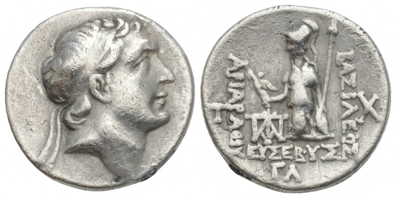 Greek
Kings of Cappadocia, Ariarathes IV Eusebes AR Drachm. Eusebeia-Mazaca, 4.1...