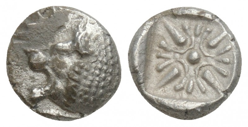 Greek
 Ionia. Miletos circa 525-475 BC. Obol AR 0.7gr. 8.7mm