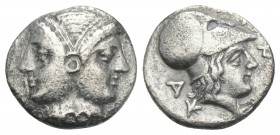Greek 
Mysia. Lampsakos circa 400-300 BC. Diobol AR 1.1gr. 11.5mm