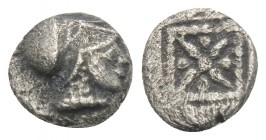Greek 
Asia Minor. Uncertain mint circa 500-400 BC. Hemiobol AR 0.4gr 6.9mm
Helmeted head of Athena right / Star of four rays, pellets between rays, a...
